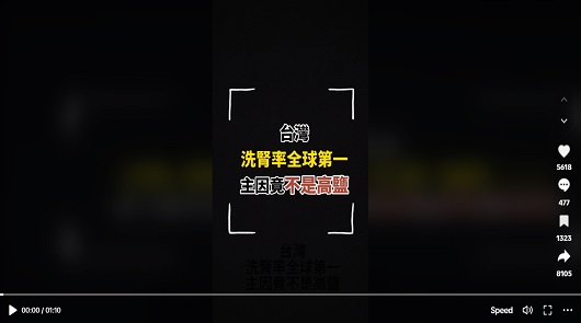 台灣洗腎全球第一主因竟不是高鹽?!