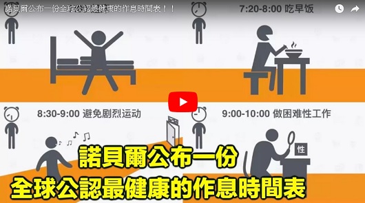 全球公認最健康的作息時間表