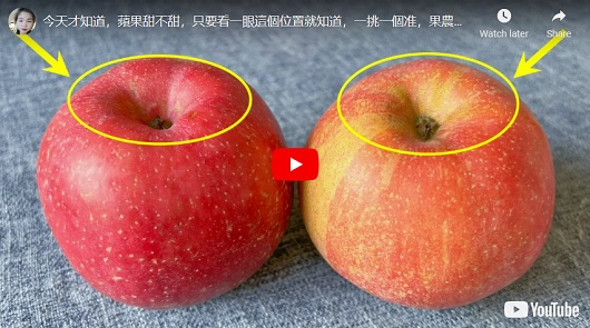蘋果甜不甜，只要看一眼這個位置就知道，一挑一個准